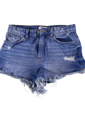 Primark Womens Ripped Distressed High Waisted Shorts Size 6